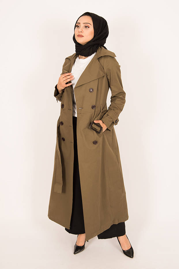 Trench Coat Khaki Coats Modest, What Goes Well With Khaki Trench Coat