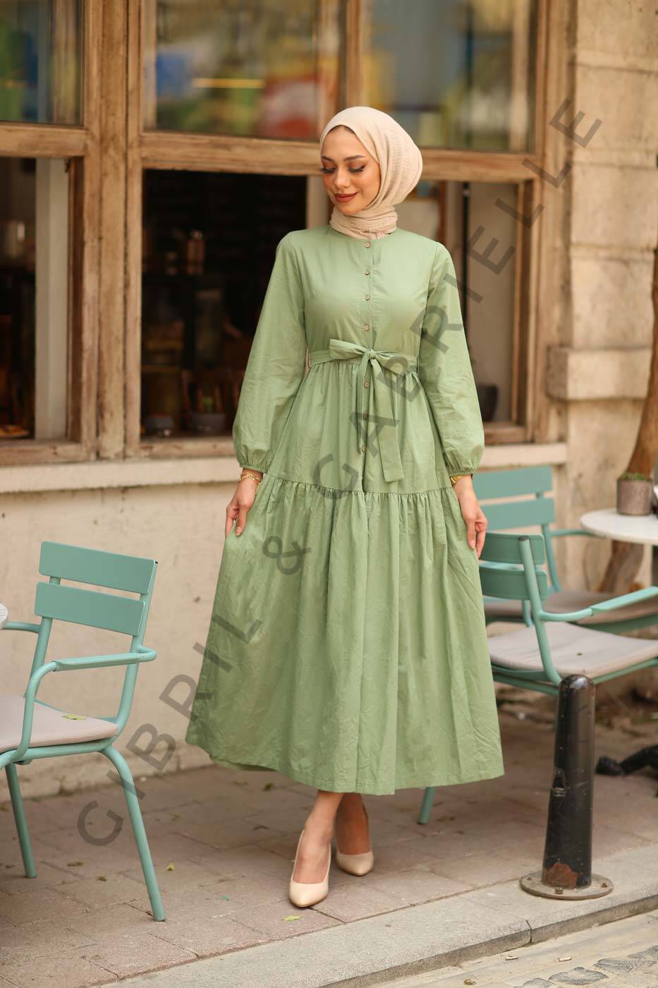 Yeşil Nilay Elbise
